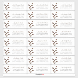 Coffee Love is brouwen douche gast Adresetiketten Sticker