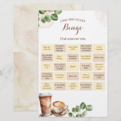 Coffee Love is het brouwen van Bingo Games Kaart (Voorkant / Achterkant)