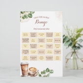 Coffee Love is het brouwen van Bingo Games Kaart (Staand voorkant)