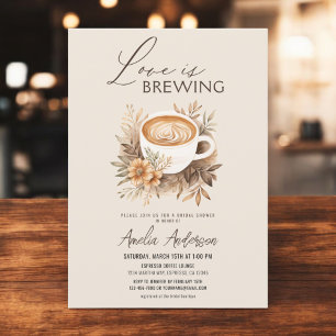 Coffee Love is het brouwen van Boho Chic Vrijgezel Kaart