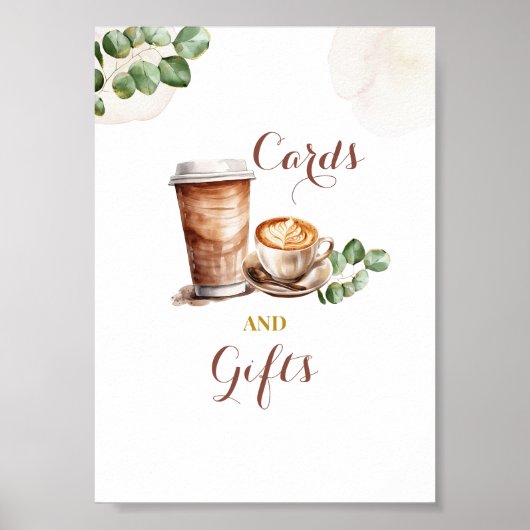 Coffee Love is het brouwen van Kaarten en cadeaus Poster (Voorkant)
