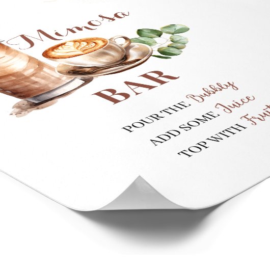 Coffee Love is het brouwen van Mimosa Poster