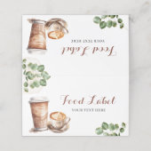 Coffee Love is het brouwen van voedsel label app Afsprakenkaart (Buitenkant ongevouwen)