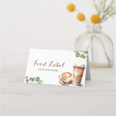 Coffee Love is het brouwen van voedsel label app Afsprakenkaart (Achterkant)