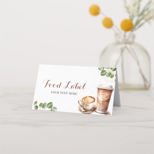 Coffee Love is het brouwen van voedsel label app Afsprakenkaart (Achterkant)