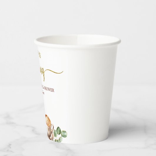 Coffee Love is het brouwen van Vrijgezellenfeest P Papieren Bekers (Links)