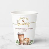 Coffee Love is het brouwen van Vrijgezellenfeest P Papieren Bekers (Voorkant)