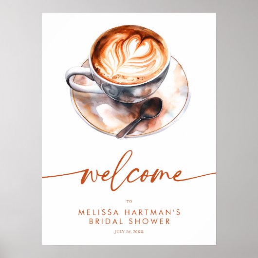 Coffee Love is het brouwen van Vrijgezellenfeest w Poster (Voorkant)