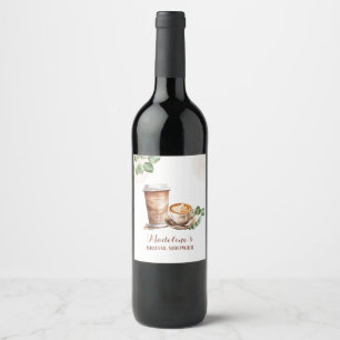 Coffee Love is het brouwen van wijn fles label Etiket