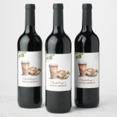 Coffee Love is het brouwen van wijn fles label Wijn Etiket (Flessen)