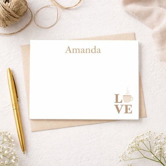 Coffee Love White en Brown Post-it® Notes