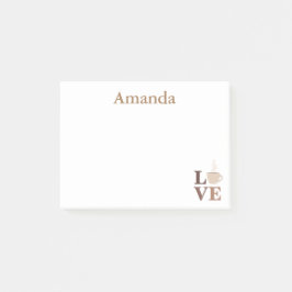 Coffee Love White en Brown Post-it® Notes