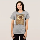 Coffee Lover And Nature Art Nouveau Illustration  Tri-Blend Shirt (Voorkant volledig)