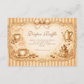 Coffee Lover Baby Shower Diapper Raffle Informatiekaartje (Voorkant)