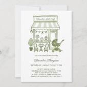 Coffee Lover Bebe Brewing Brunch Green Baby Shower Kaart (Voorkant)