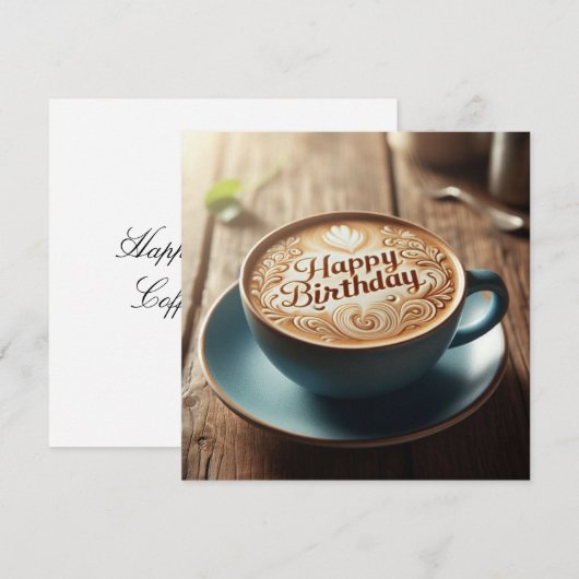 Coffee Lover birthday card (Voorkant / Achterkant)