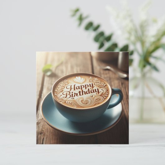 Coffee Lover birthday card  (Staand voorkant)