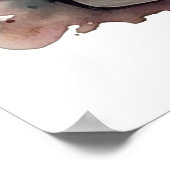 Coffee Lover Boho Floral Waterverf Green Brown Poster (Hoek)