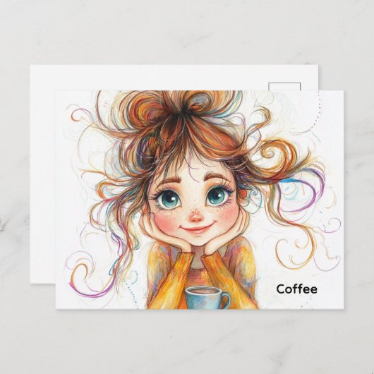 Coffee Lover Briefkaart (Voorkant / Achterkant)