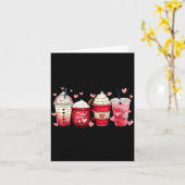 Coffee Lover C Latte Iced Cream Valentines Day Wom Kaart (Gele Bloem)