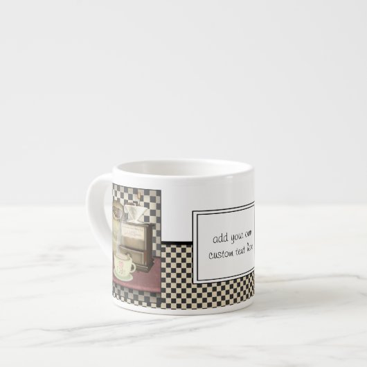 Coffee Lover Café gepersonaliseerd Espresso Kop (Links)