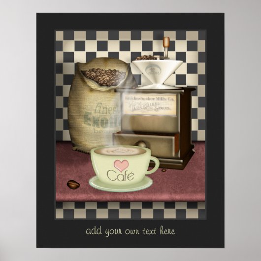 Coffee Lover Café Kitchen Poster (Voorkant)