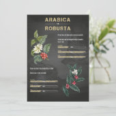 Coffee Lover Coffee Arabica Robusta Kaart (Staand voorkant)