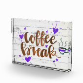 Coffee Lover Coffee Break Typografie Fotoblokken (Rechts)
