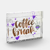 Coffee Lover Coffee Break Typografie Fotoblokken (Links)