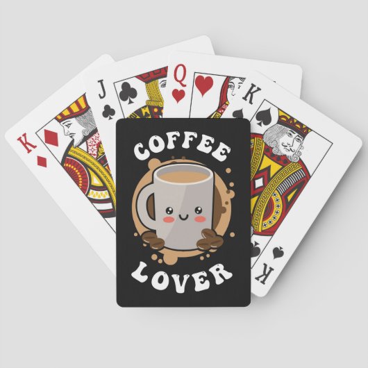 Coffee Lover Coffee Cappuccino Lover Pokerkaarten (Achterkant)