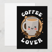 Coffee Lover Coffee Cappuccino Lover Save The Date (Voorkant / Achterkant)