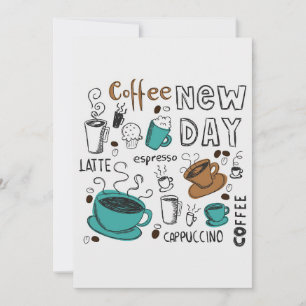Coffee Lover Coffee Collectie voor nieuwe dag Kaart