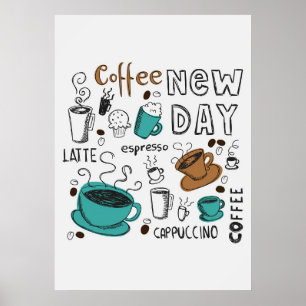 Coffee Lover Coffee Collectie voor nieuwe dag Poster