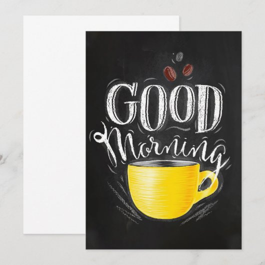 Coffee Lover Coffee Good Morning Bedankkaart (Voorkant / Achterkant)