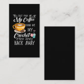 Coffee Lover Crochet Lady Crocheting Yarn Humor Visitekaartje (Voorkant / Achterkant)