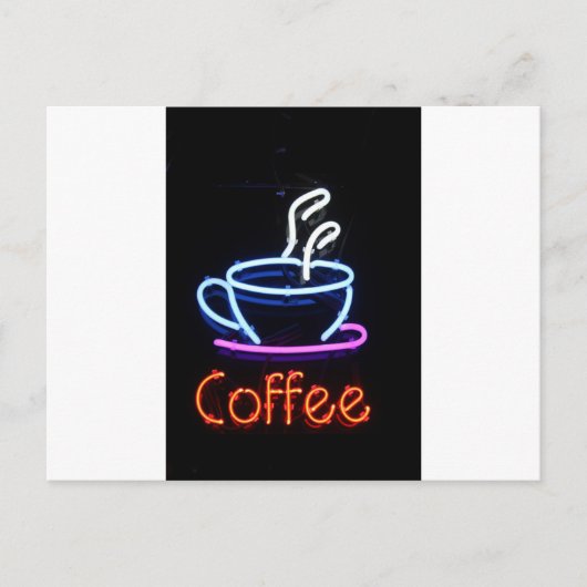 Coffee Lover Cup Neon Sign Gift Cadeau Briefkaart (Voorkant)
