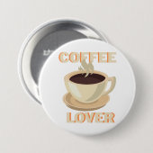 Coffee Lover – Cute & Cozy for Caffeine Fans Ronde Button 7,6 Cm (Voorkant /achterkant)