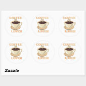 Coffee Lover – Cute & Cozy for Caffeine Fans Ronde Sticker (Vel)