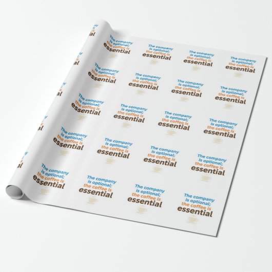 Coffee Lover Daily Ritual Sticker Cadeaupapier (Uitgerold)