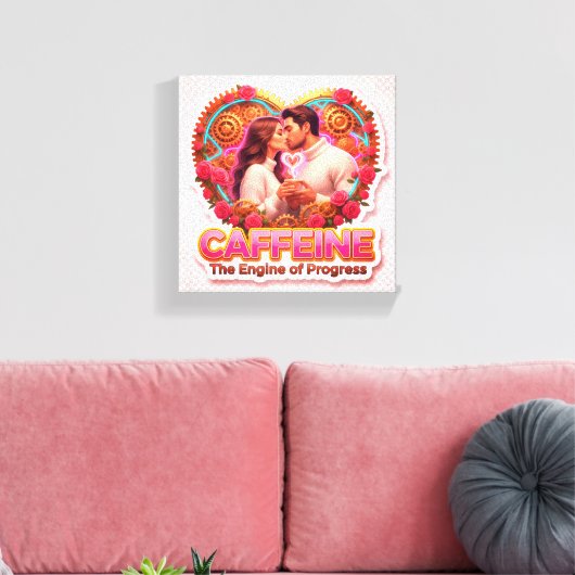 Coffee Lover Daily Ritual Sticker Canvas Afdruk (Insitu (Woonkamer))