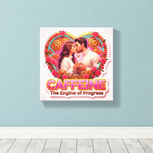 Coffee Lover Daily Ritual Sticker Canvas Afdruk (Insitu (Houten vloer))