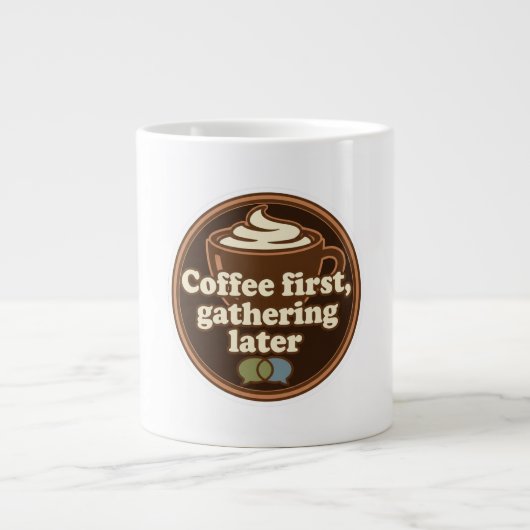 Coffee Lover Daily Ritual Sticker Grote Koffiekop (Voorkant)