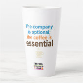 Coffee Lover Daily Ritual Sticker Latte Mok (Voorkant)