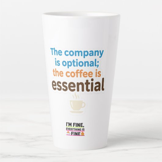 Coffee Lover Daily Ritual Sticker Latte Mok (Voorkant)