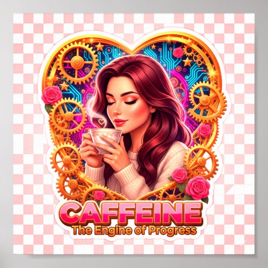 Coffee Lover Daily Ritual Sticker Poster (Voorkant)