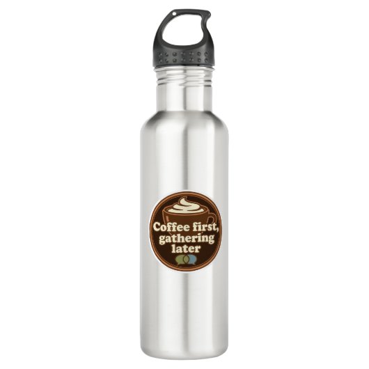 Coffee Lover Daily Ritual Sticker Waterfles (Voorkant)