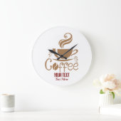 Coffee Lover Design – Minimaal Coffee Cup Grafisch Grote Klok (Huis)