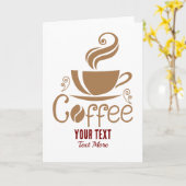 Coffee Lover Design – Minimaal Coffee Cup Grafisch Kaart (Gele Bloem)