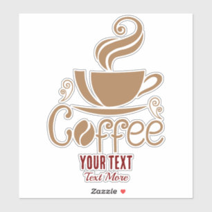 Coffee Lover Design – Minimaal Coffee Cup Grafisch Sticker