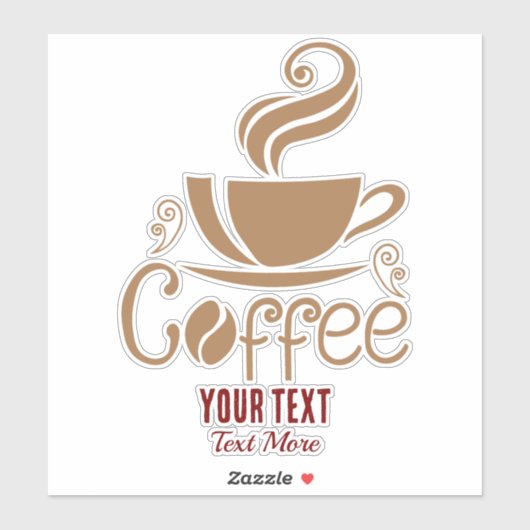 Coffee Lover Design – Minimaal Coffee Cup Grafisch Sticker (Vel)